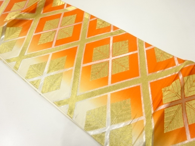 JAPANESE KIMONO / ANTIQUE FUKURO OBI / SILK / WOVEN TASUKI LATTICE